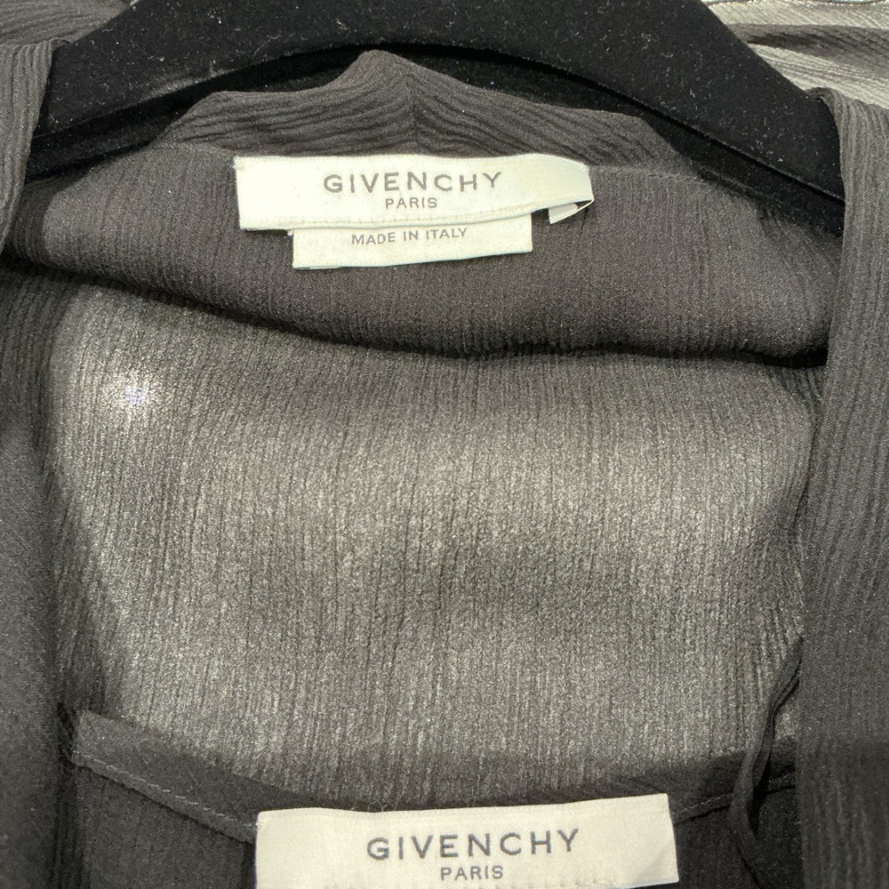 Givenchy black Ruffle Lace Robe - Picture 3 of 16